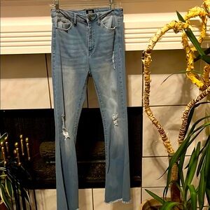 Women's Blue Distressed Jeans